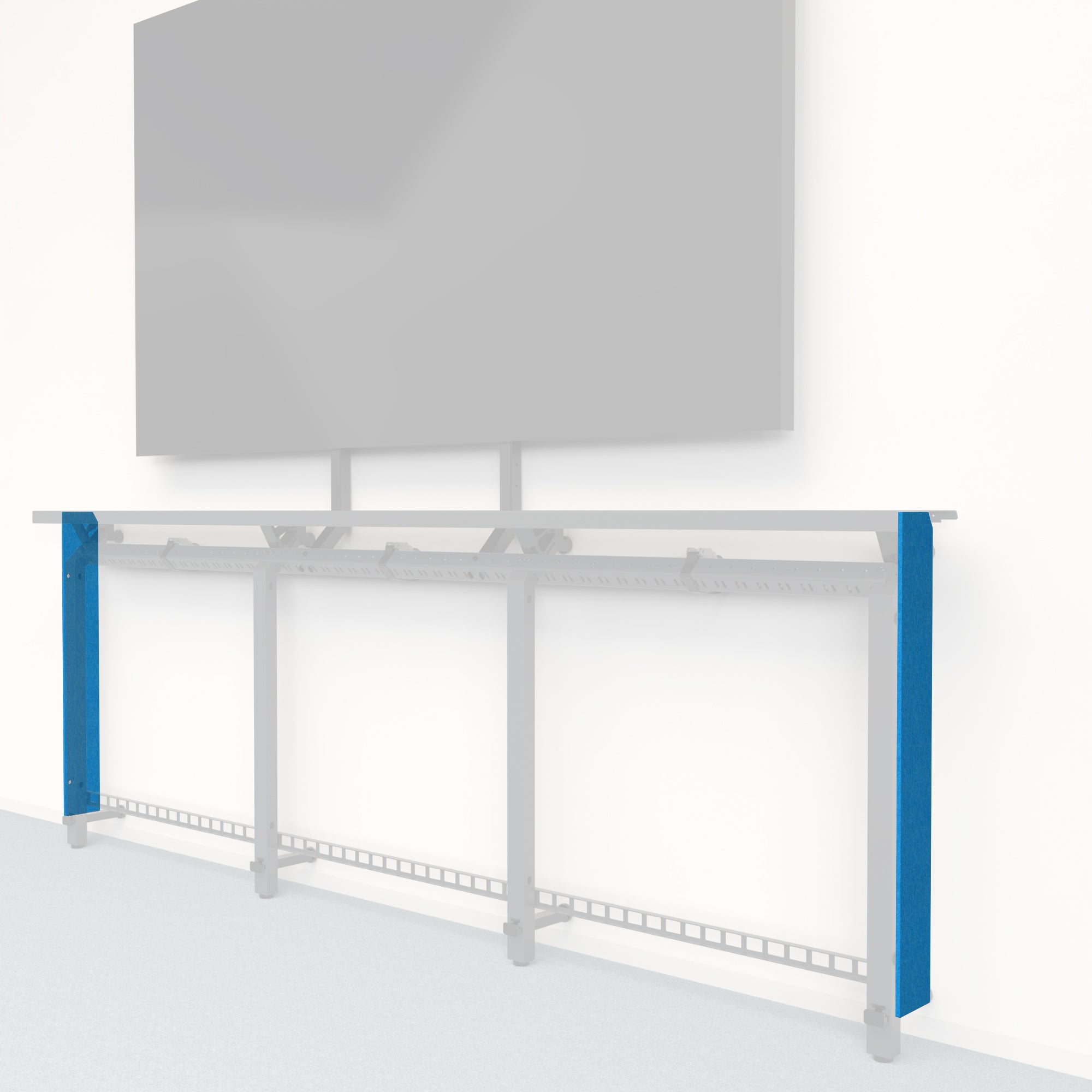 Heckler Framework Tall End Cap in Cayman Felt Right — modular cayman teal PET felt end panel for the Heckler Framework AV wall system.