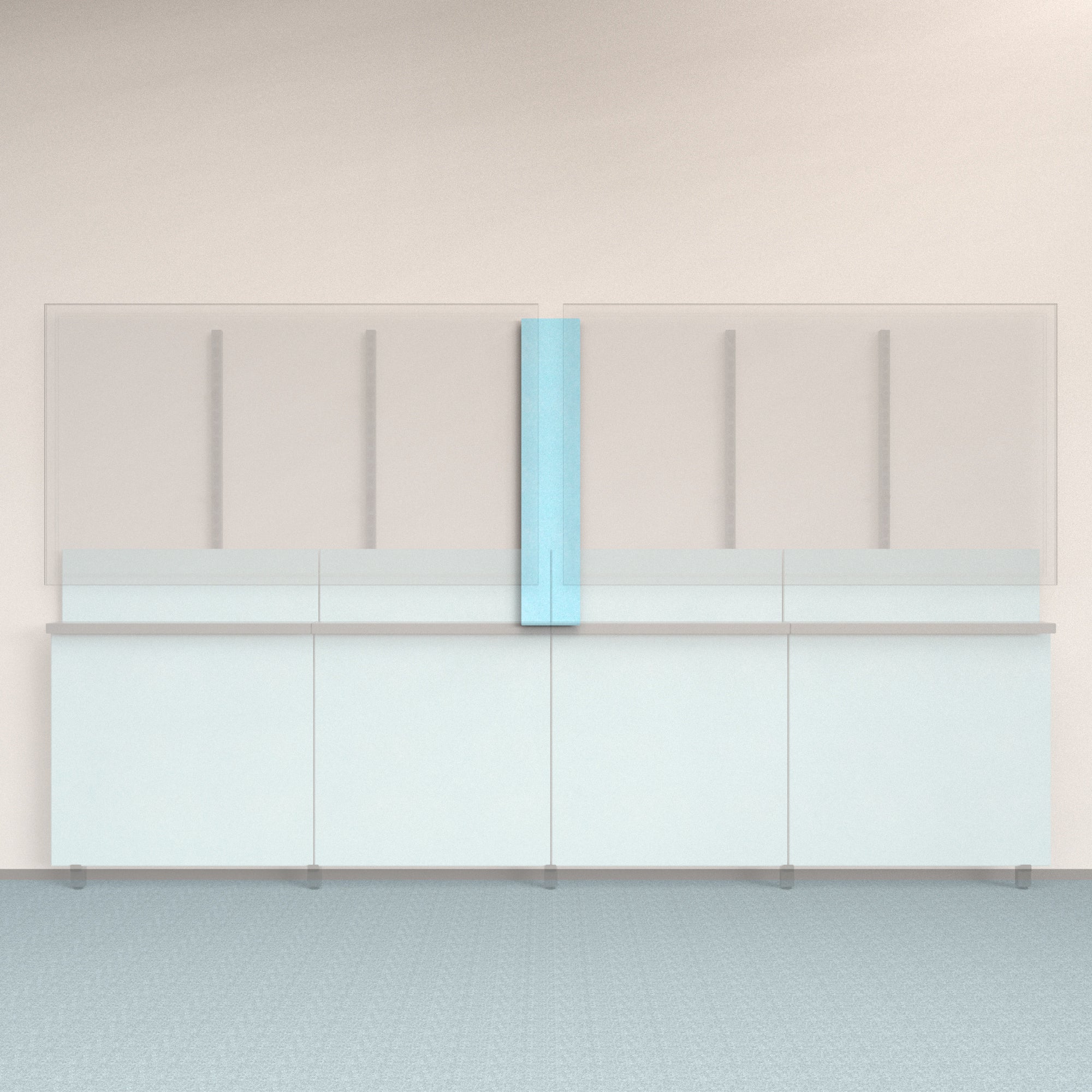Framework Accent Wall Panel in Baby Blue finish.