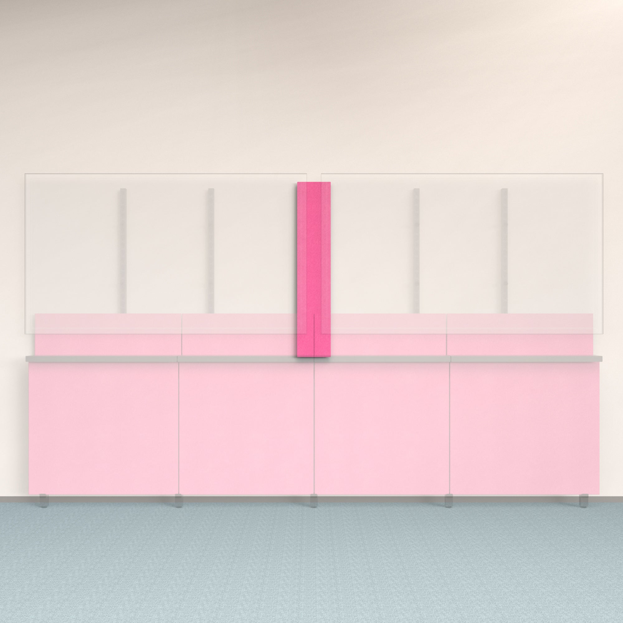 Framework Accent Wall Panel in Raspberry finish.
