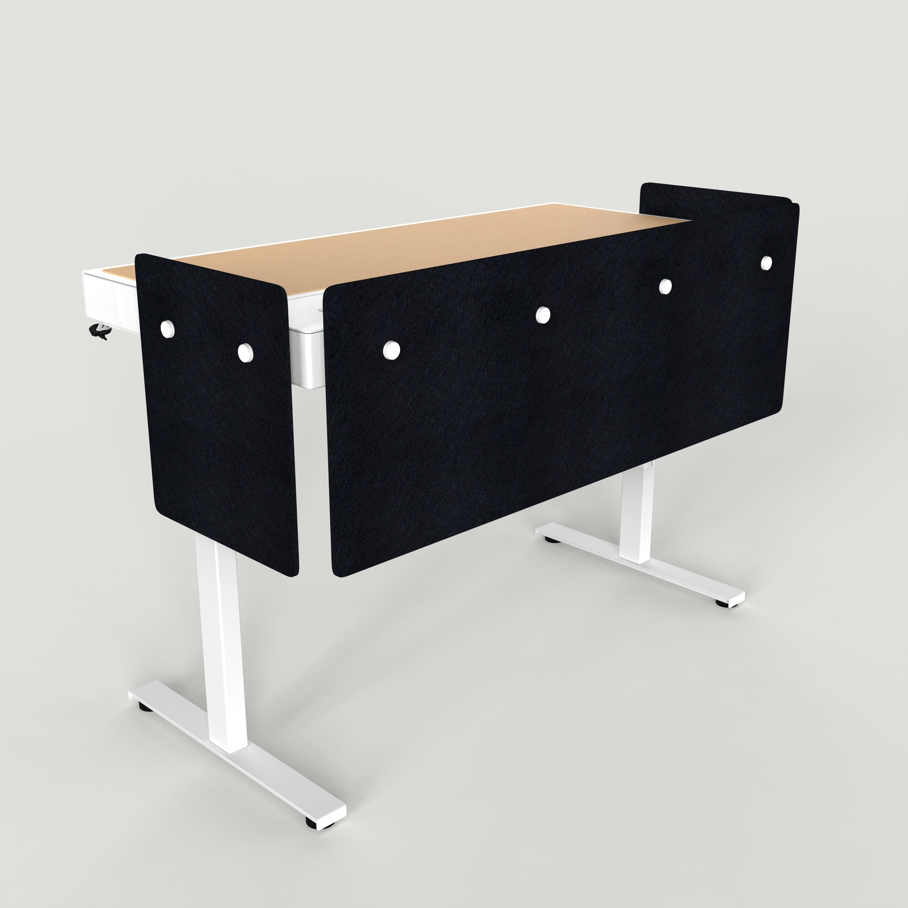 Standard Modesty Panel Set for Heckler Lectern 6U in Ebony finish.