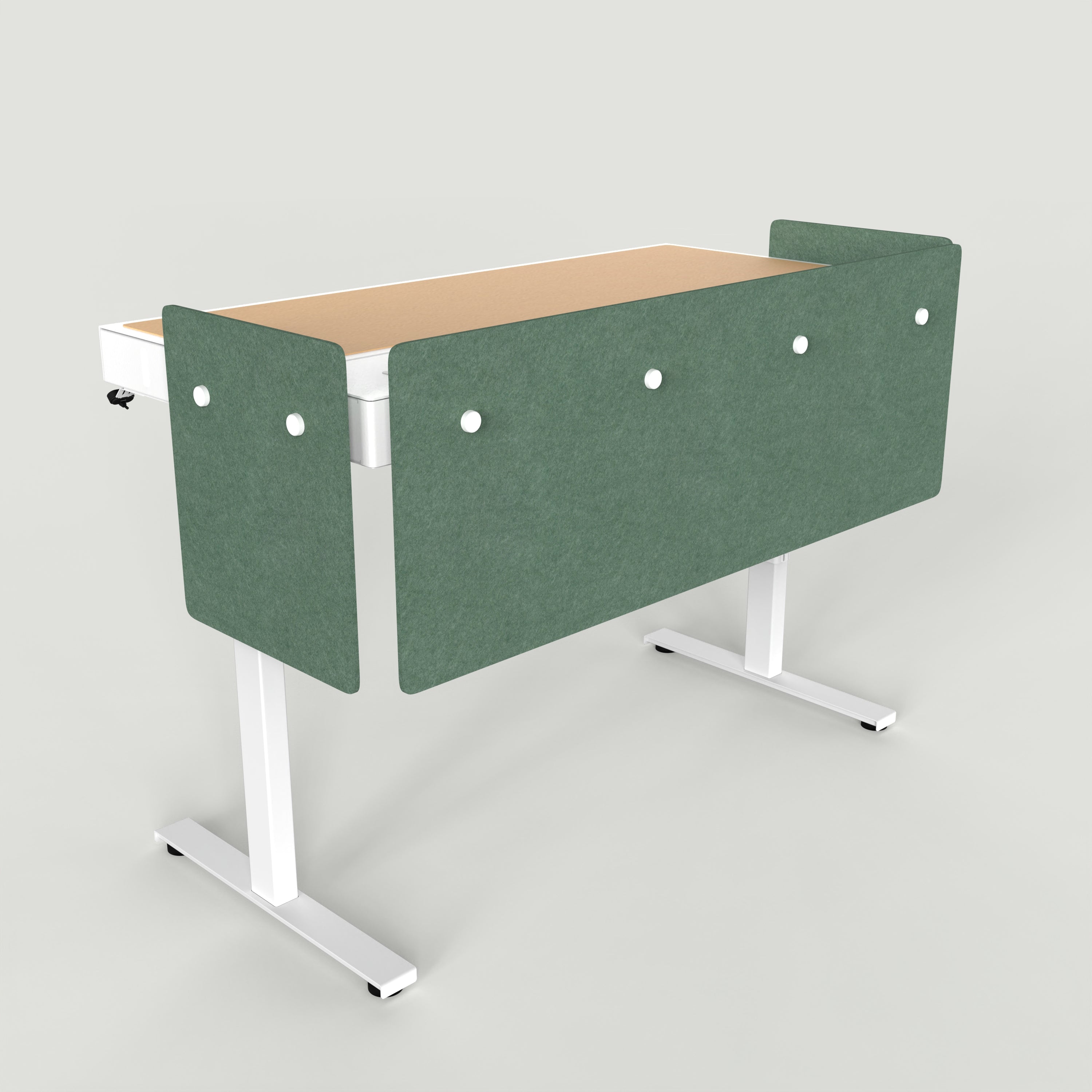 Standard Modesty Panel Set for Heckler Lectern 6U in Palm finish.