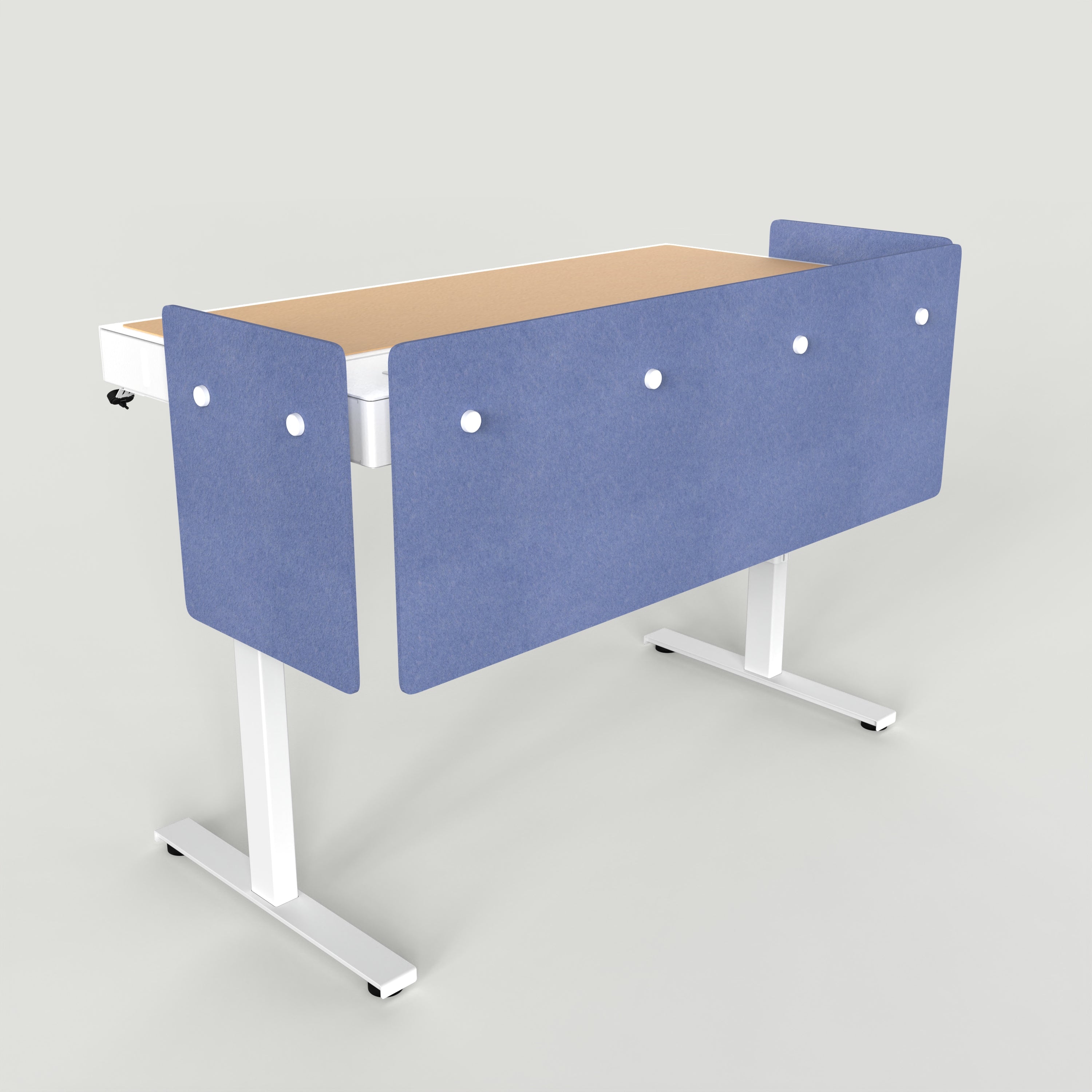 Standard Modesty Panel Set for Heckler Lectern 6U in Periwinkle finish.