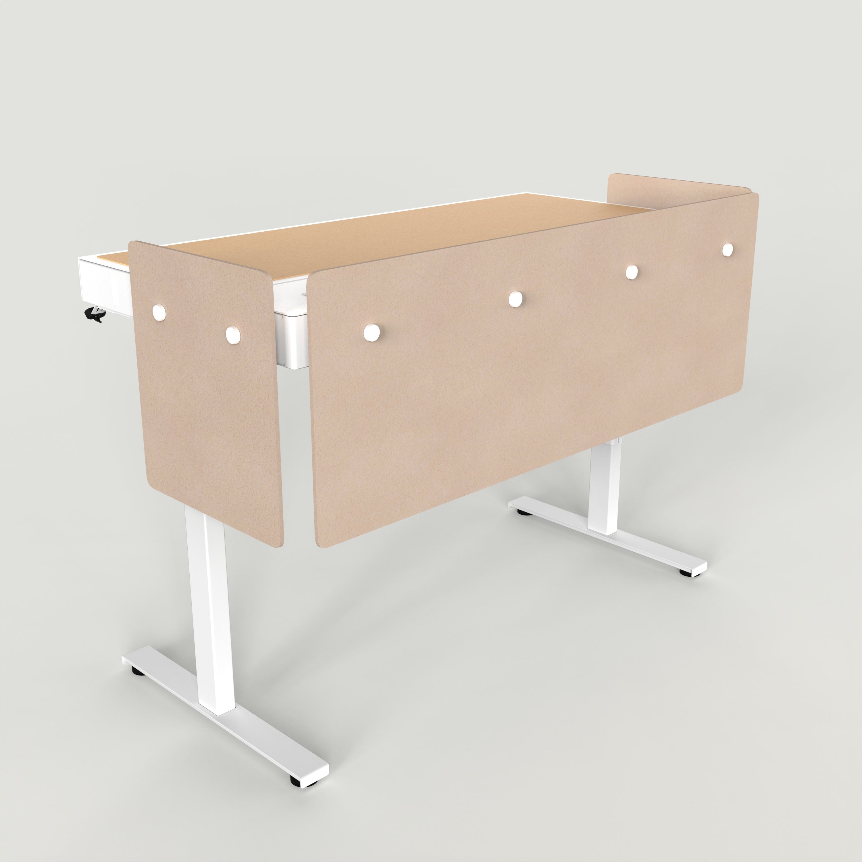 Standard Modesty Panel Set for Heckler Lectern 6U in Porcelain finish.