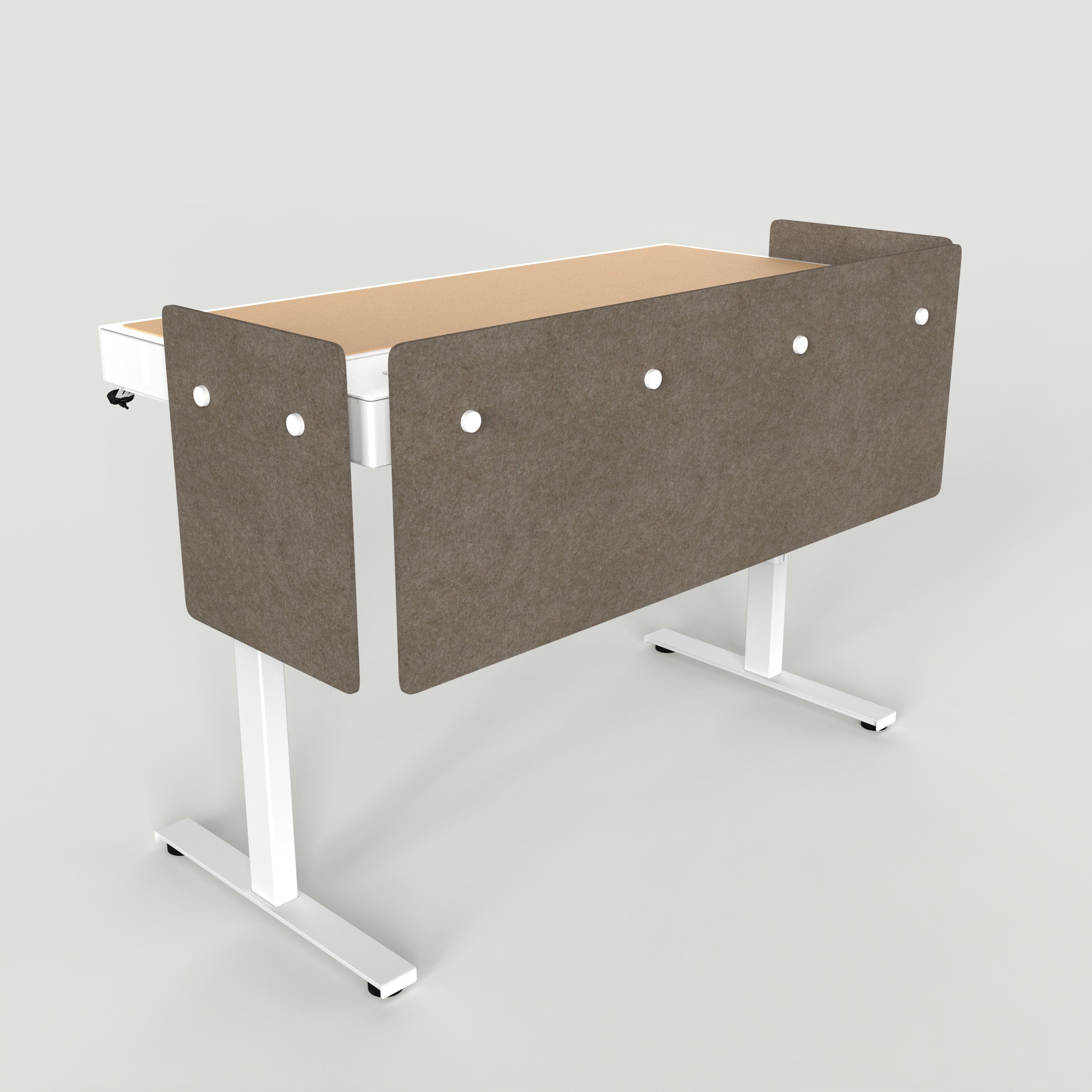 Standard Modesty Panel Set for Heckler Lectern 6U in Timber finish.