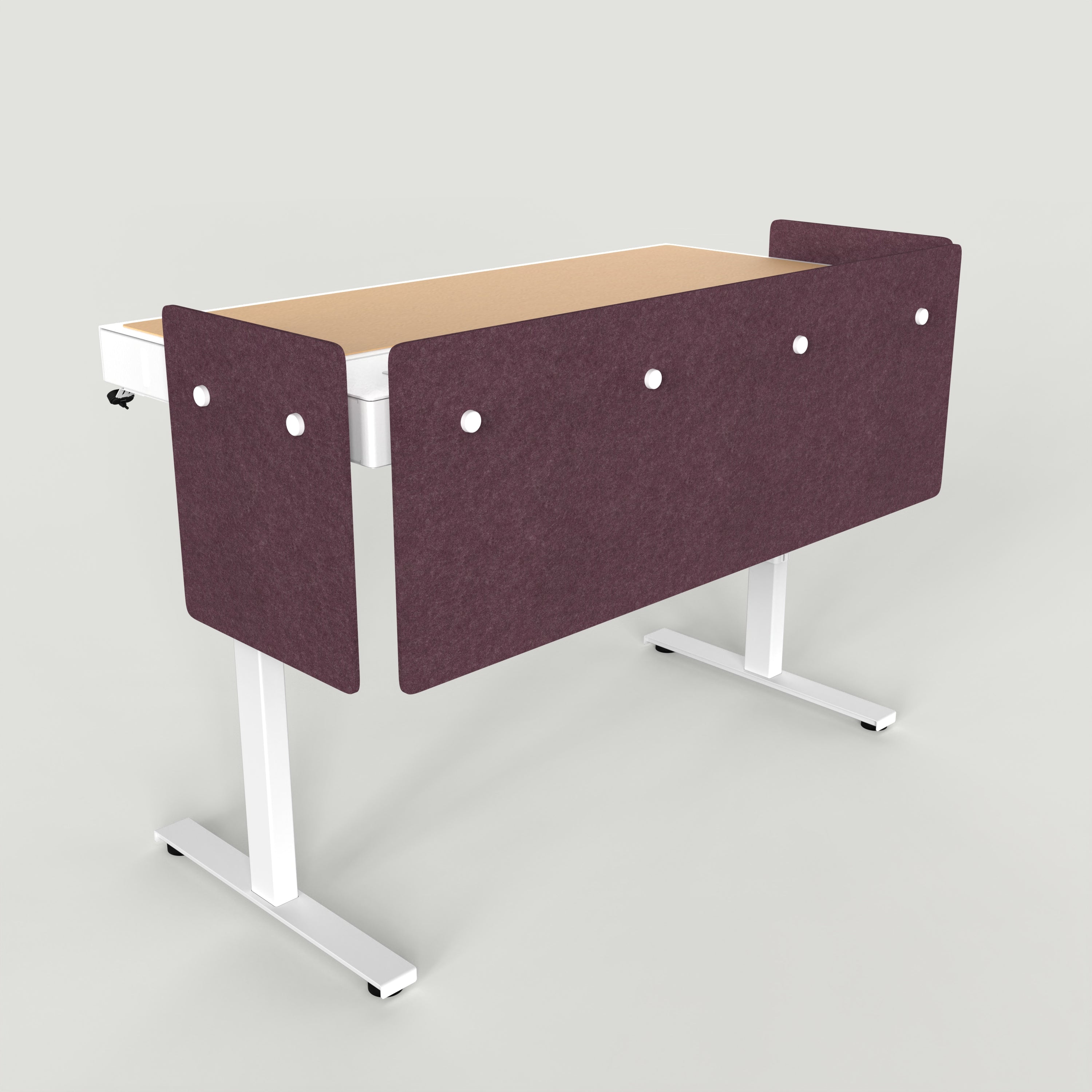 Standard Modesty Panel Set for Heckler Lectern 6U in Wine finish.
