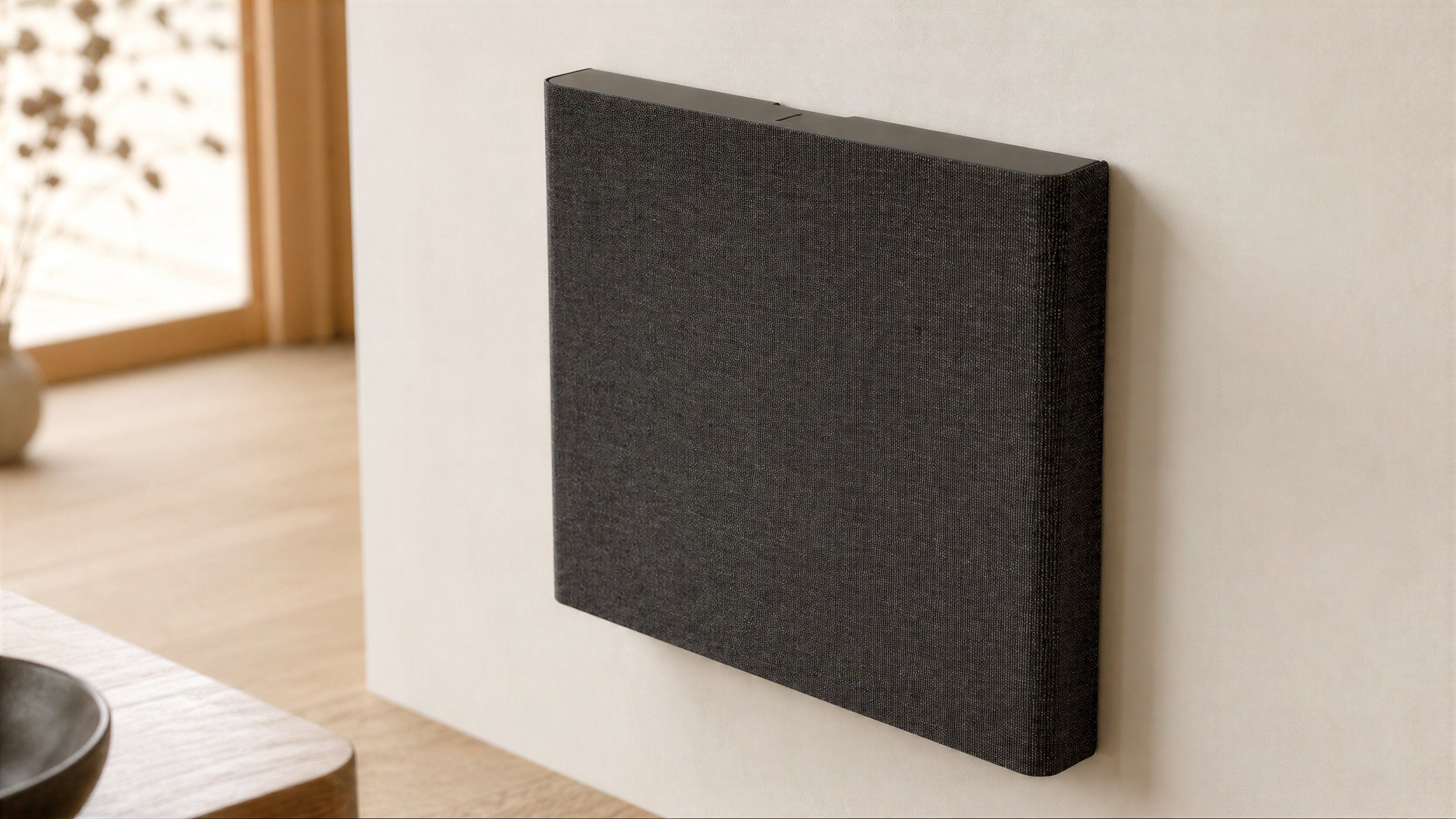 AV Credenza Mini installed close to a wall.