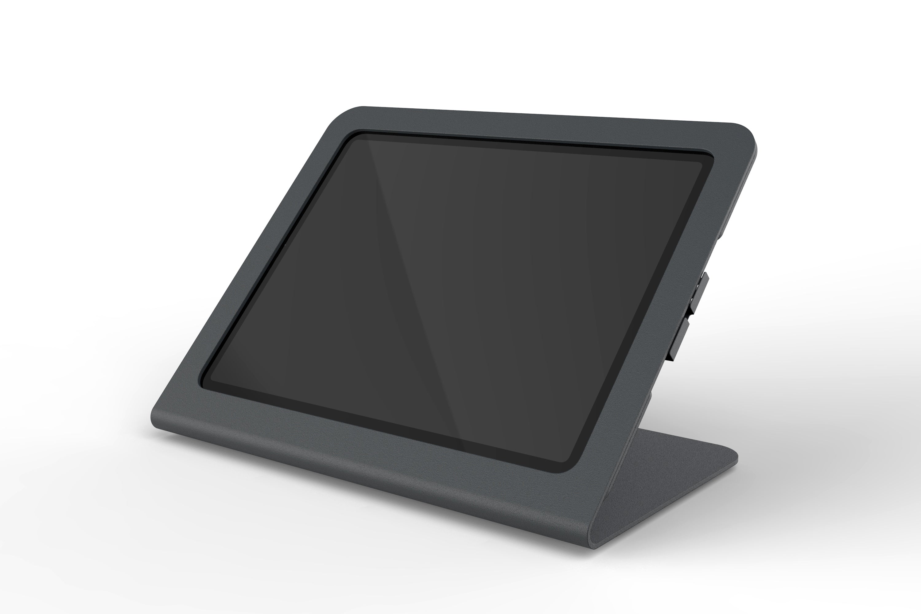 Heckler Stand for iPad Air 13-inch & iPad Pro 12.9-inch — Black Grey, rear view showing open-back design