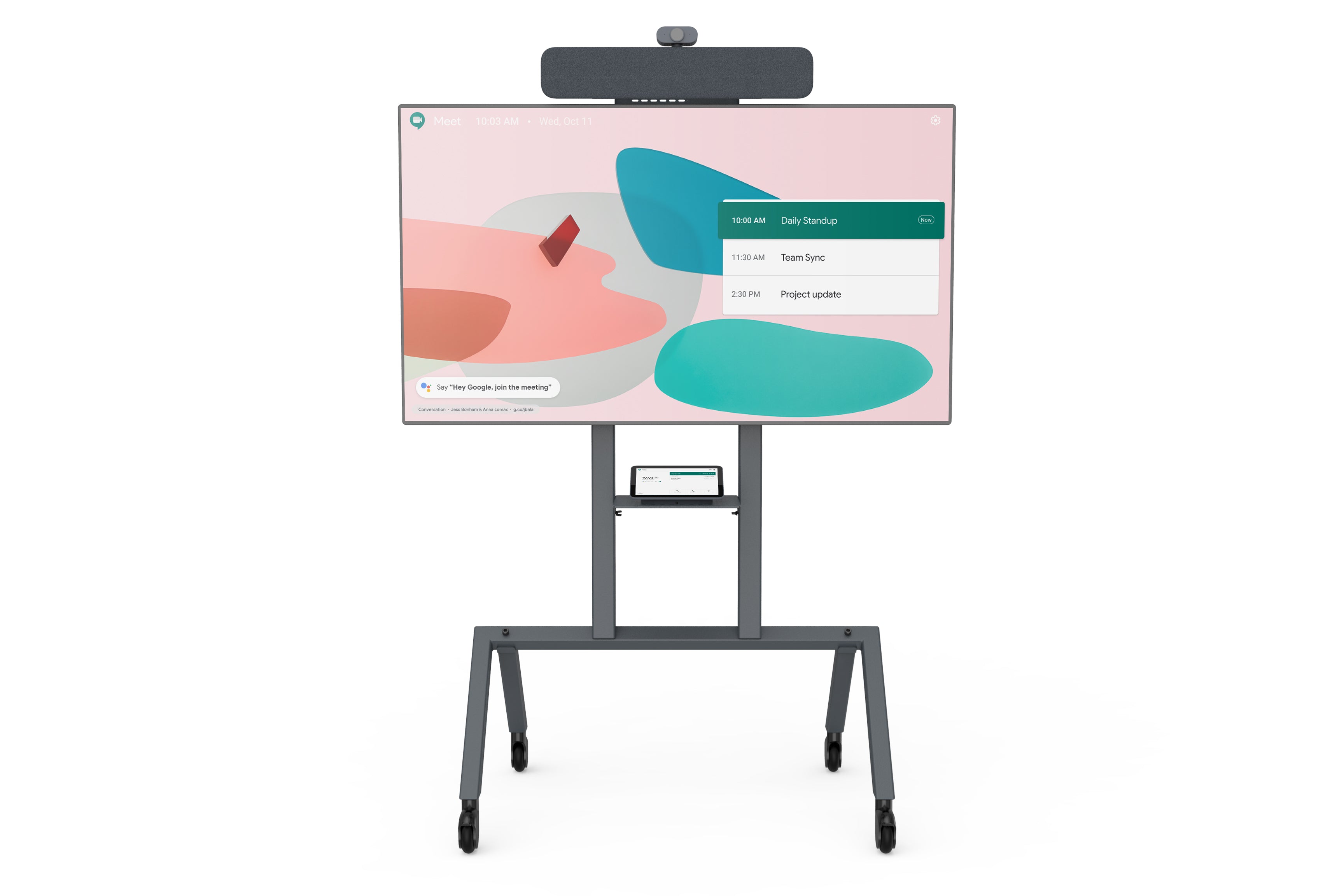 Heckler AV Cart for Google Meet Series One Room Kits