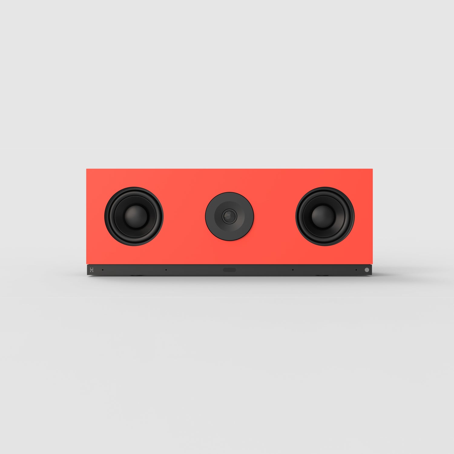 Heckler Snap-On Front Plate for Huddly C1 in Bright Red — front view
