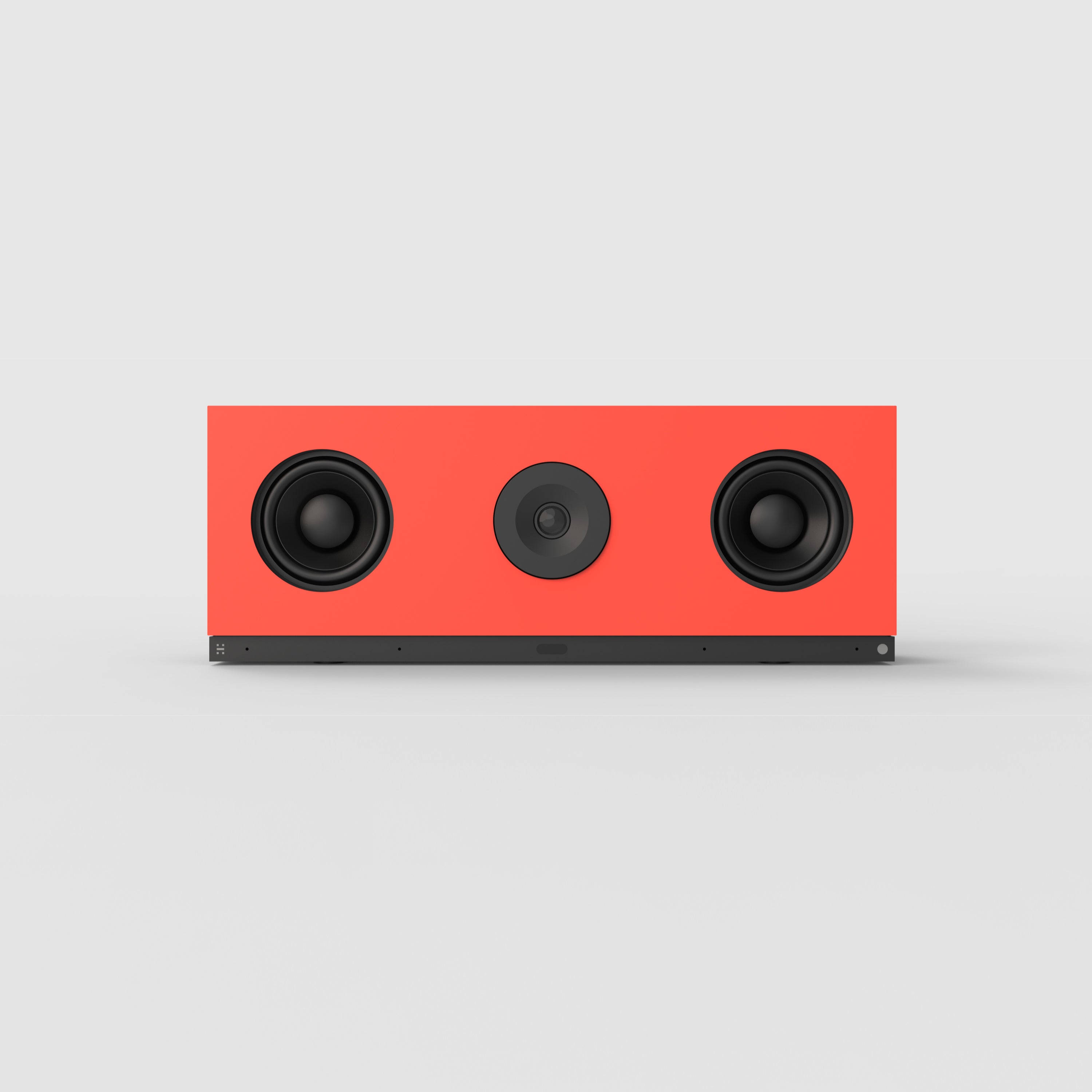 Heckler Snap-On Front Plate for Huddly C1 in Bright Red — front view