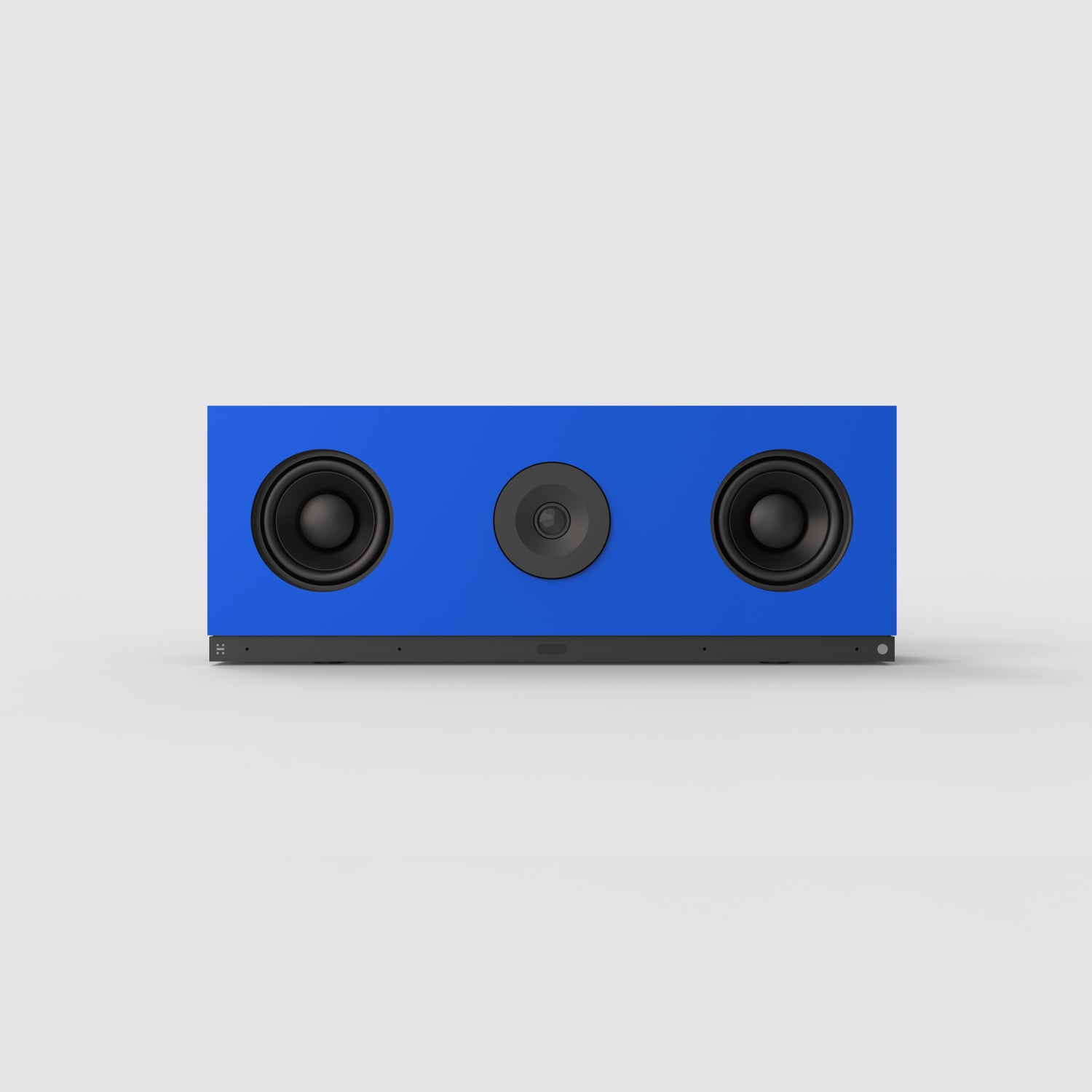 Heckler Snap-On Front Plate for Huddly C1 in Vivid Blue — front view