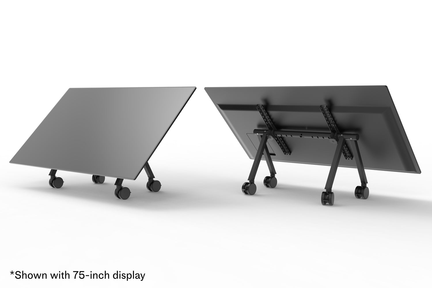 Heckler Confidence Stand with 75 inch display