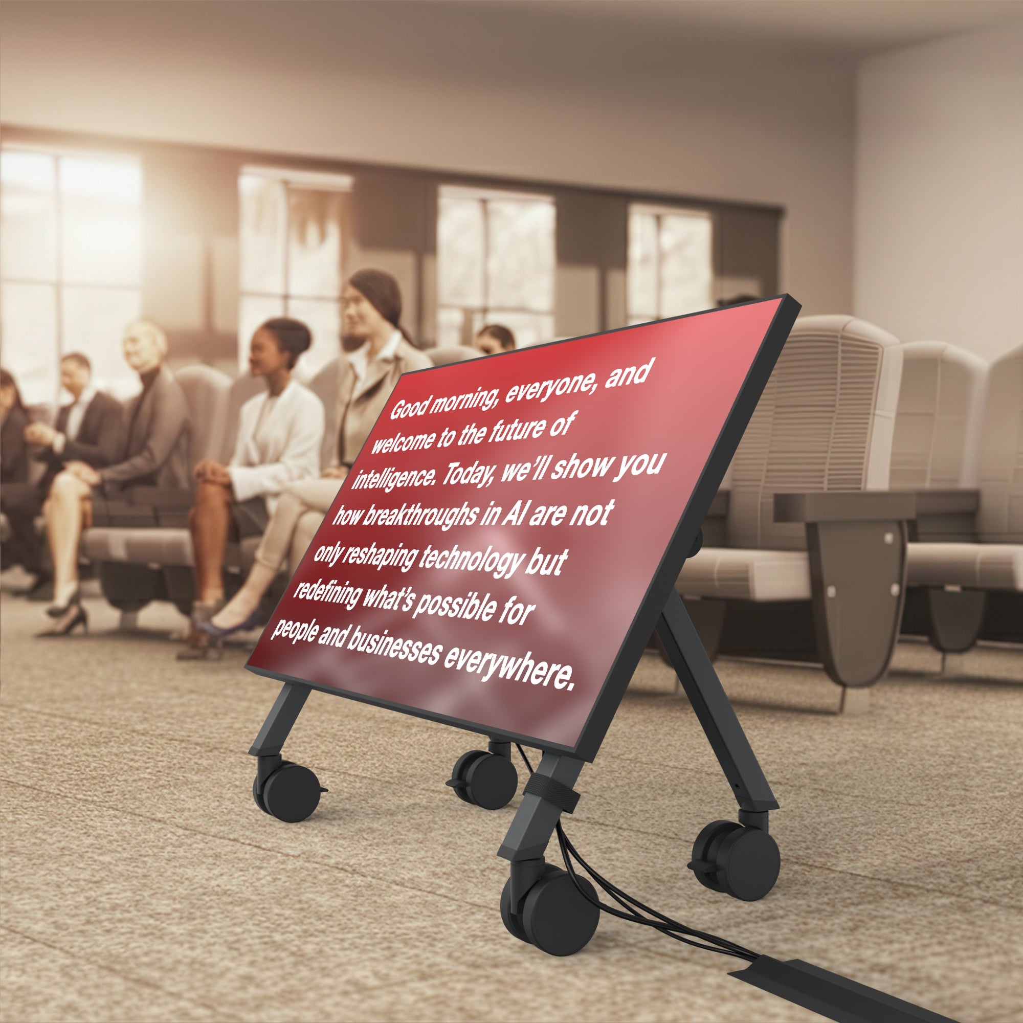 Heckler Confidence Stand on stage at live event