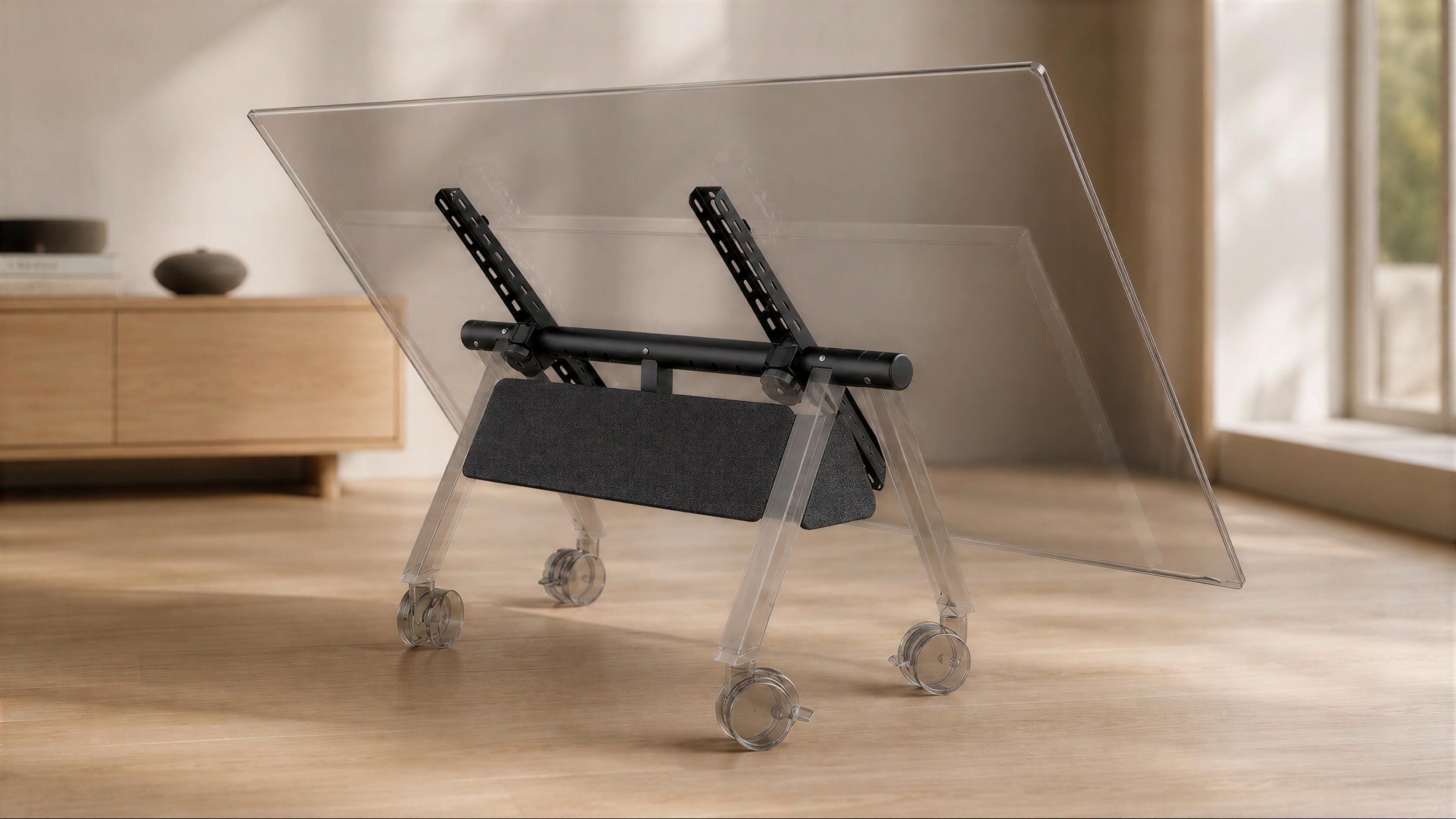 Device Shelf for Heckler Confidence Stand installed on a stand.