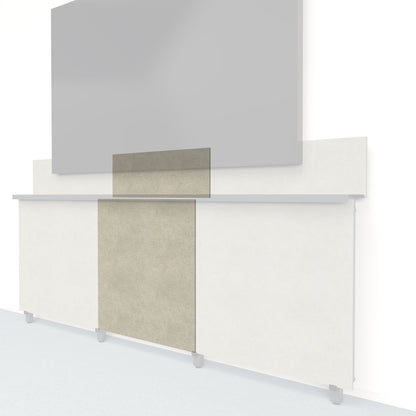 Heckler Framework Tall Inner Panel &amp; Backsplash in Sage Felt Right — modular sage green PET felt AV wall panel for the Heckler Framework system.