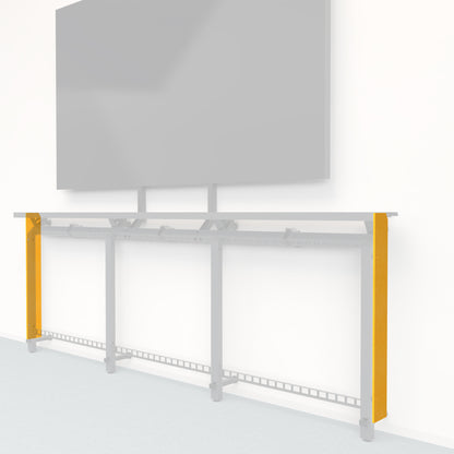 Heckler Framework Tall End Cap in Citrine Felt Right — modular citrine yellow PET felt end panel for the Heckler Framework AV wall system.