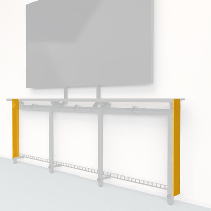Heckler Framework Tall End Cap in Dandelion Felt Right — modular dandelion yellow PET felt end panel for the Heckler Framework AV wall system.