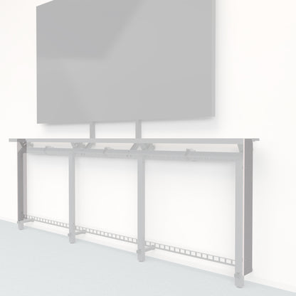 Heckler Framework Tall End Cap in Fog Felt Right — modular fog gray PET felt end panel for the Heckler Framework AV wall system.