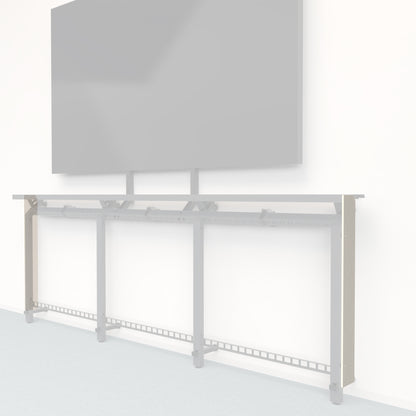 Heckler Framework Tall End Cap in Ivory Felt Right — modular ivory PET felt end panel for the Heckler Framework AV wall system.
