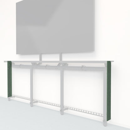 Heckler Framework Tall End Cap in Palm Felt Right — modular deep palm green PET felt end panel for the Heckler Framework AV wall system.
