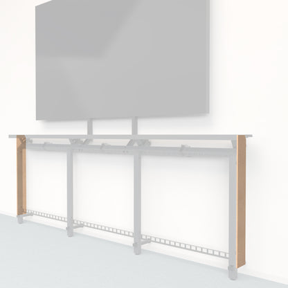 Heckler Framework Tall End Cap in Cashmere Felt Right — modular cashmere beige PET felt end panel for the Heckler Framework AV wall system.