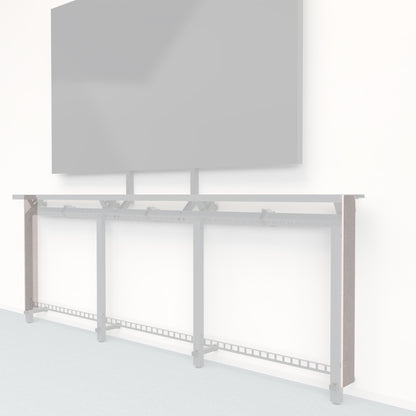 Heckler Framework Tall End Cap in Latte Felt Right — modular latte tan PET felt end panel for the Heckler Framework AV wall system.