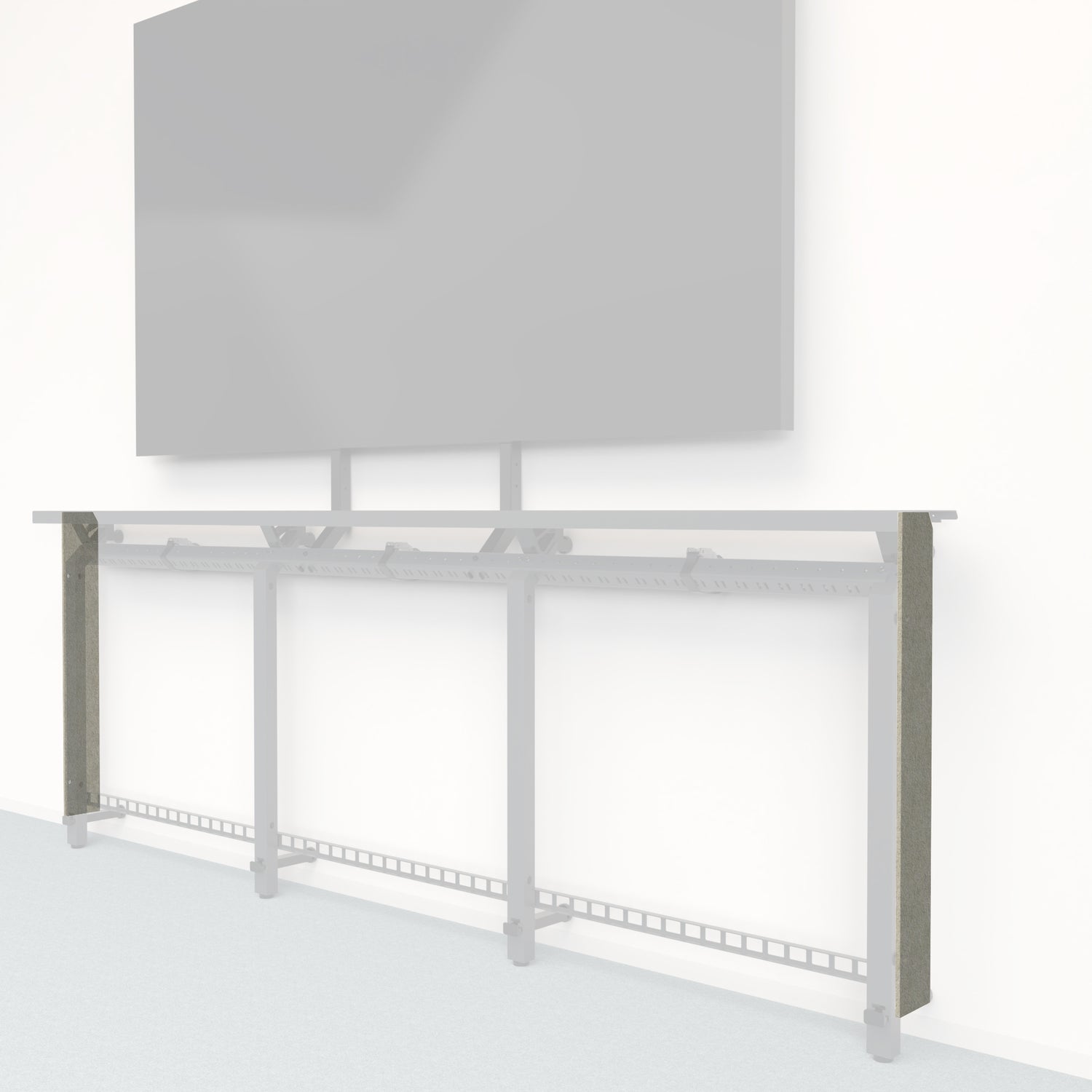 Heckler Framework Tall End Cap in Sage Felt Right — modular sage green PET felt end panel for the Heckler Framework AV wall system.