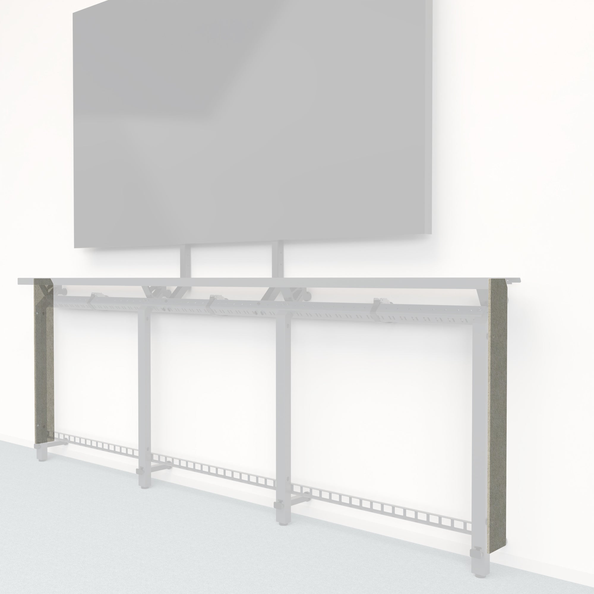 Heckler Framework Tall End Cap in Sage Felt Right — modular sage green PET felt end panel for the Heckler Framework AV wall system.