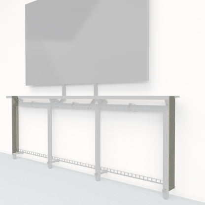 Heckler Framework Tall End Cap in Sage Felt Right — modular sage green PET felt end panel for the Heckler Framework AV wall system.