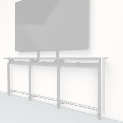 Heckler Framework Tall End Cap in Zinc Felt Right — modular zinc gray PET felt end panel for the Heckler Framework AV wall system.
