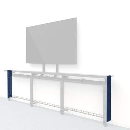 Heckler Framework Short End Cap in Admiral Felt Right — modular admiral navy PET felt end panel for the Heckler Framework AV wall system.