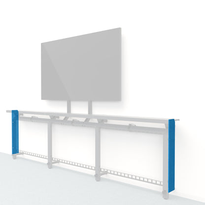 Heckler Framework Short End Cap in Cayman Felt Right — modular cayman teal PET felt end panel for the Heckler Framework AV wall system.