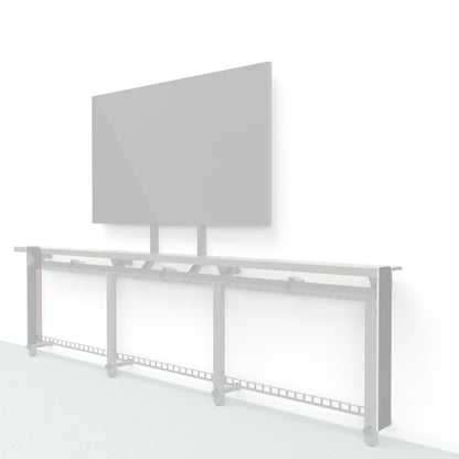 Heckler Framework Short End Cap in Fog Felt Right — modular fog gray PET felt end panel for the Heckler Framework AV wall system.