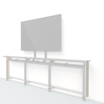 Heckler Framework Short End Cap in Ivory Felt Right — modular ivory PET felt end panel for the Heckler Framework AV wall system.