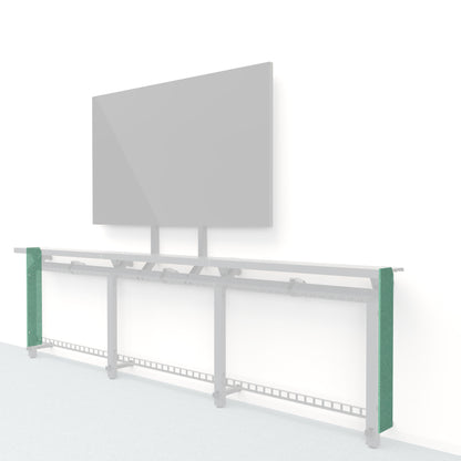 Heckler Framework Short End Cap in Mint Felt Right — modular mint green PET felt end panel for the Heckler Framework AV wall system.