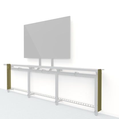 Heckler Framework Short End Cap in Olive Felt Right — modular olive green PET felt end panel for the Heckler Framework AV wall system.