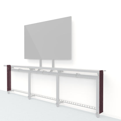 Heckler Framework Short End Cap in Wine Felt Right — modular wine burgundy PET felt end panel for the Heckler Framework AV wall system.