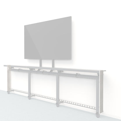 Heckler Framework Short End Cap in Zinc Felt Right — modular zinc gray PET felt end panel for the Heckler Framework AV wall system.