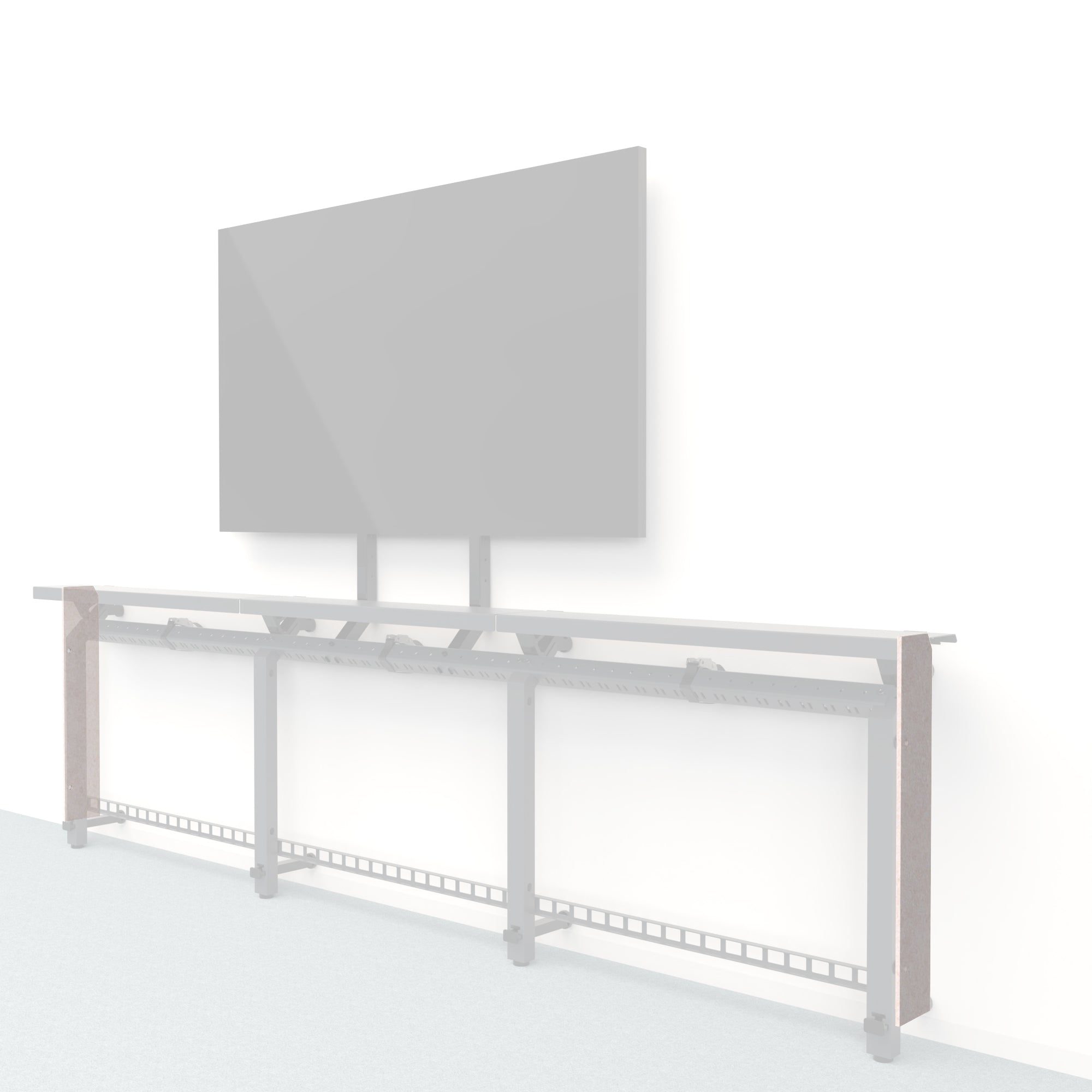 Heckler Framework Short End Cap in Latte Felt Right — modular latte tan PET felt end panel for the Heckler Framework AV wall system.