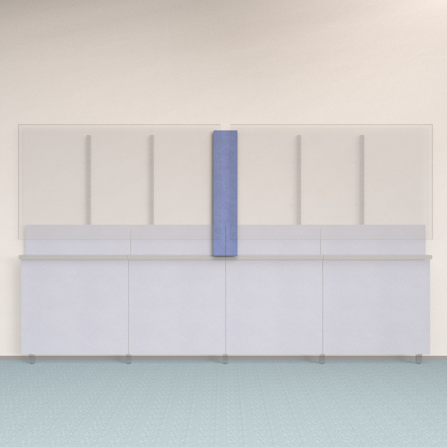 Framework Accent Wall Panel in Periwinkle finish.