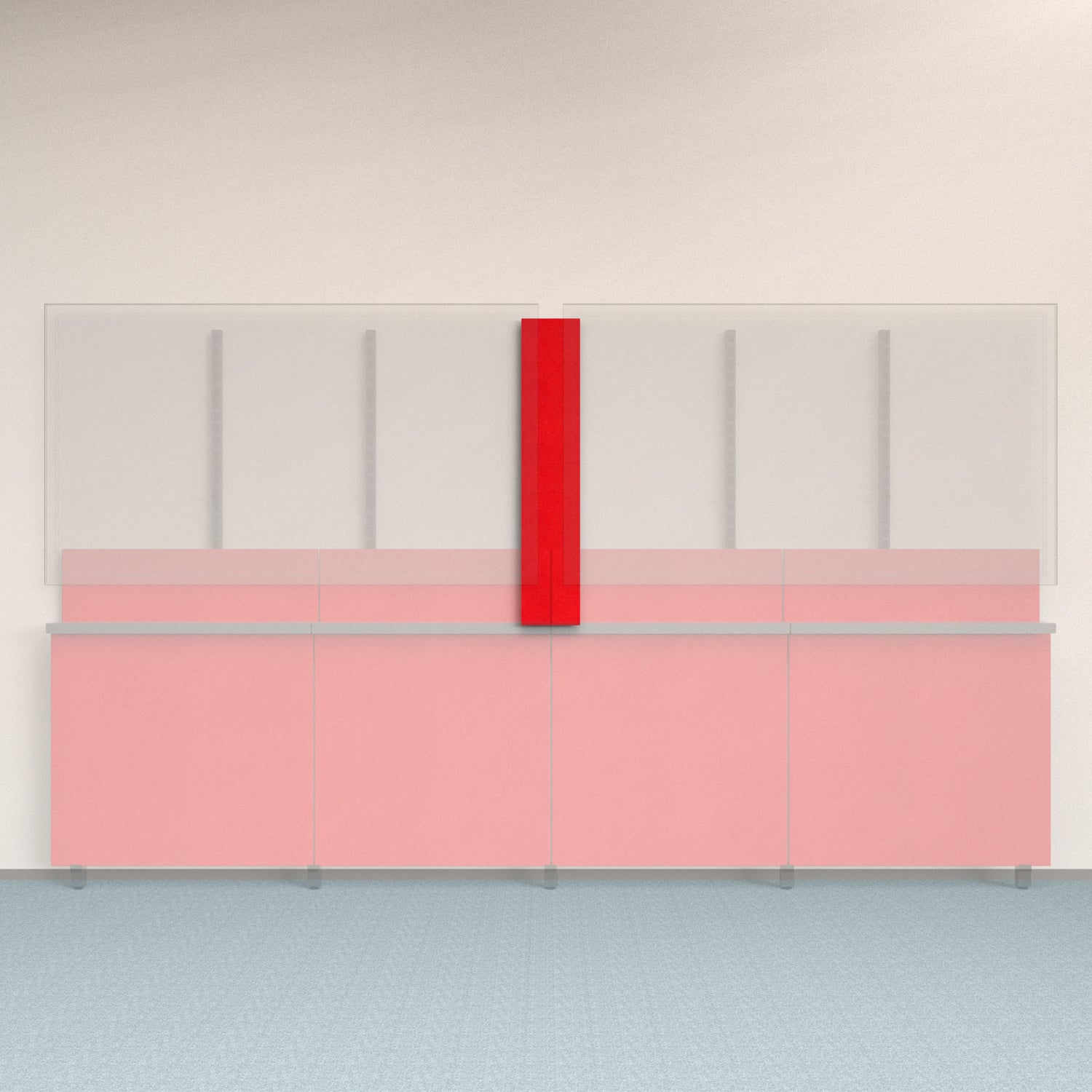 Framework Accent Wall Panel in Scarlet finish.