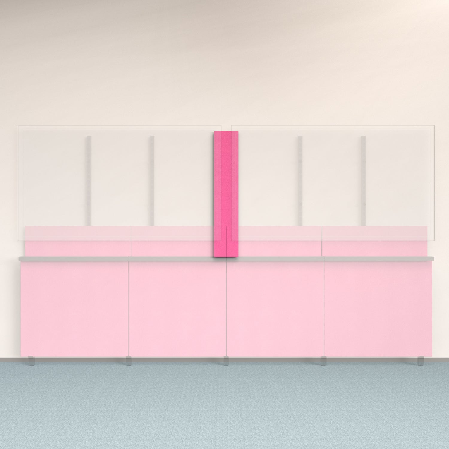 Framework Accent Wall Panel in Raspberry finish.