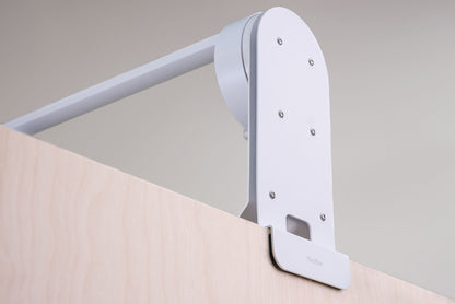 Heckler Whiteboard Mount for Logitech Scribe — rear view showing clamp mechanism