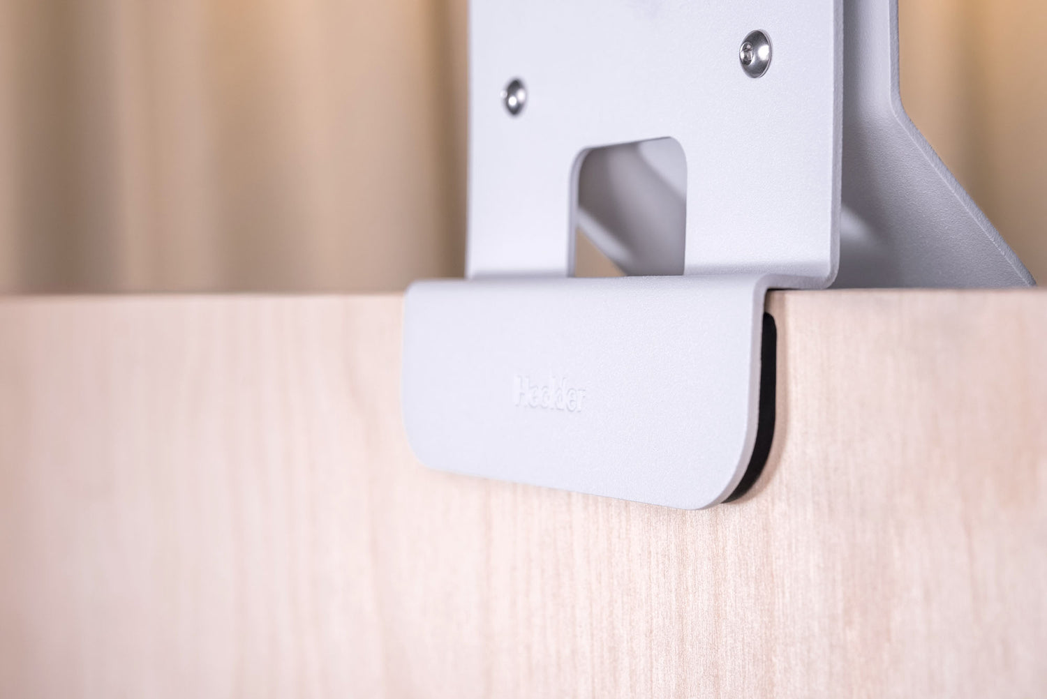 Heckler Whiteboard Mount for Logitech Scribe — rear view showing clamp mechanism