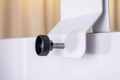 Heckler Whiteboard Mount — close-up of cork-lined adjustment screw