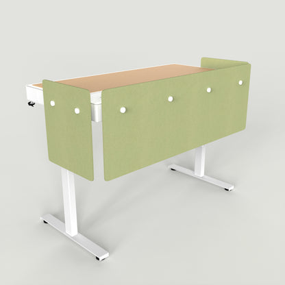 Standard Modesty Panel Set for Heckler Lectern 6U in Aloe finish.