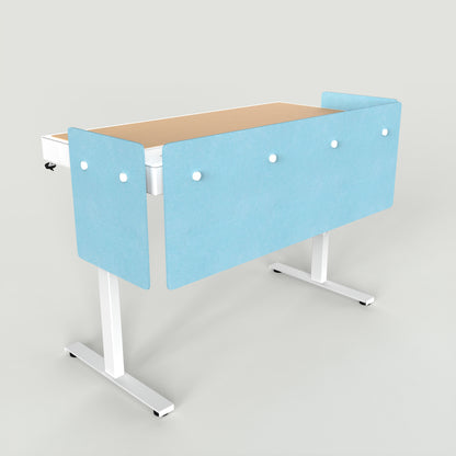 Standard Modesty Panel Set for Heckler Lectern 6U in Baby Blue finish.
