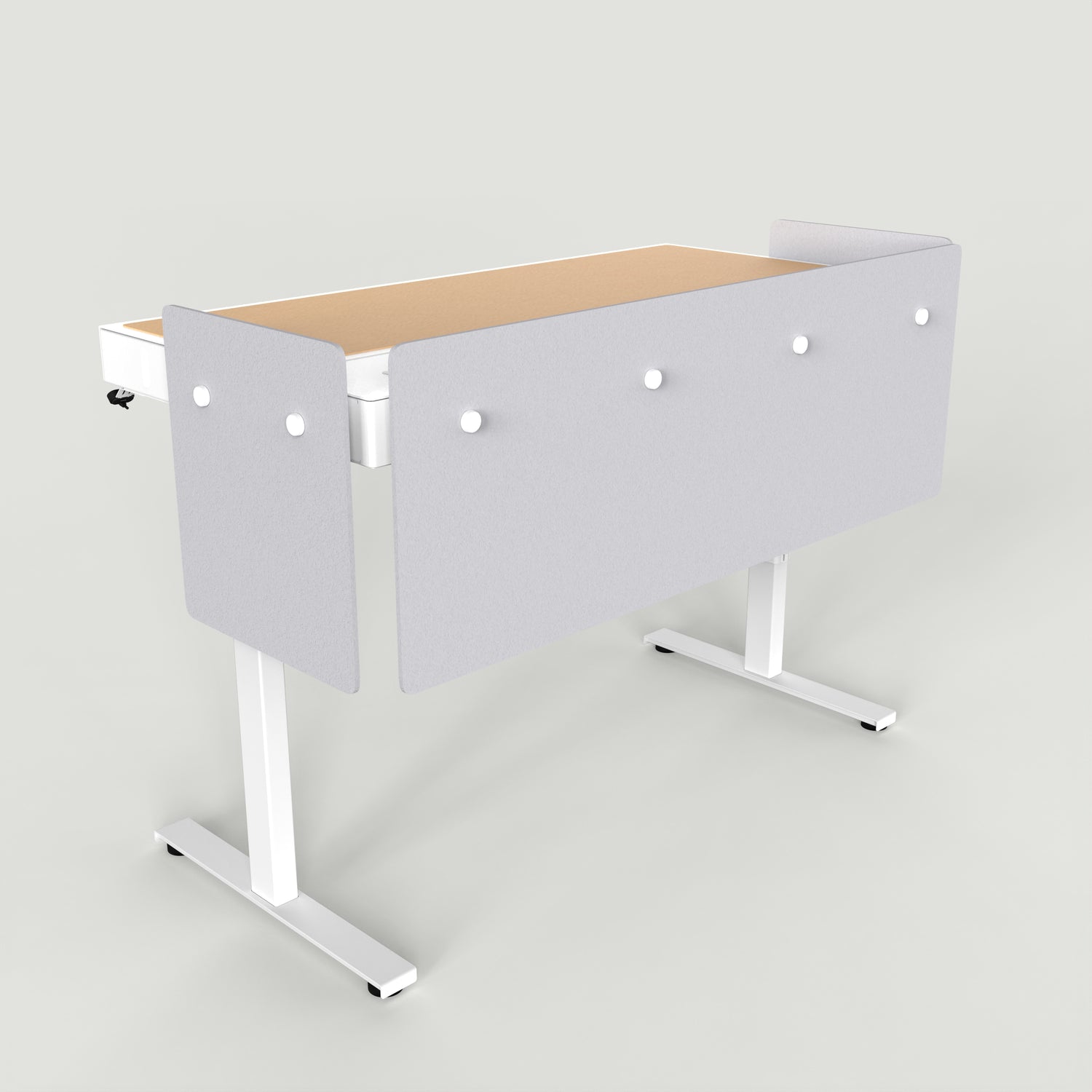 Standard Modesty Panel Set for Heckler Lectern 6U in Fog finish.