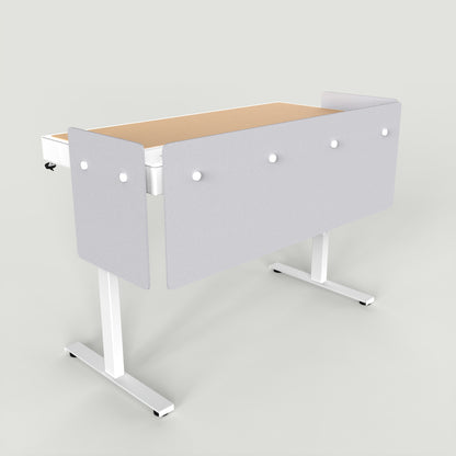 Standard Modesty Panel Set for Heckler Lectern 6U in Fog finish.