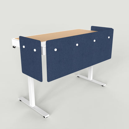Standard Modesty Panel Set for Heckler Lectern 6U in Indigo finish.